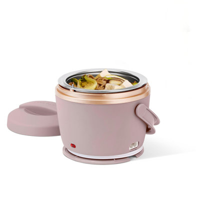 Boîte à lunch électrique 20 onces, chauffe-plat portable, rosé | Parfait
