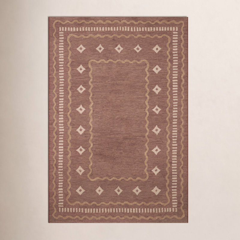 Tapis argile / épice Alfie, Rectangle 8 pi 6 po x 11 pi 6 po