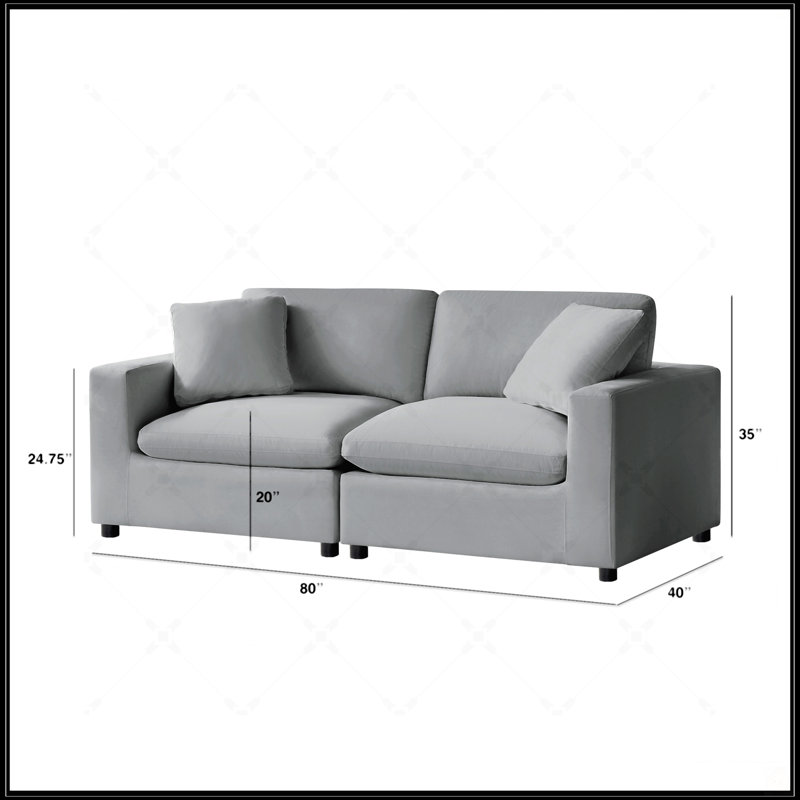 Canapé modulaire Cassandra avec tissu durable et confort moelleux, parfait pour les espaces familiaux et les animaux de compagnie.