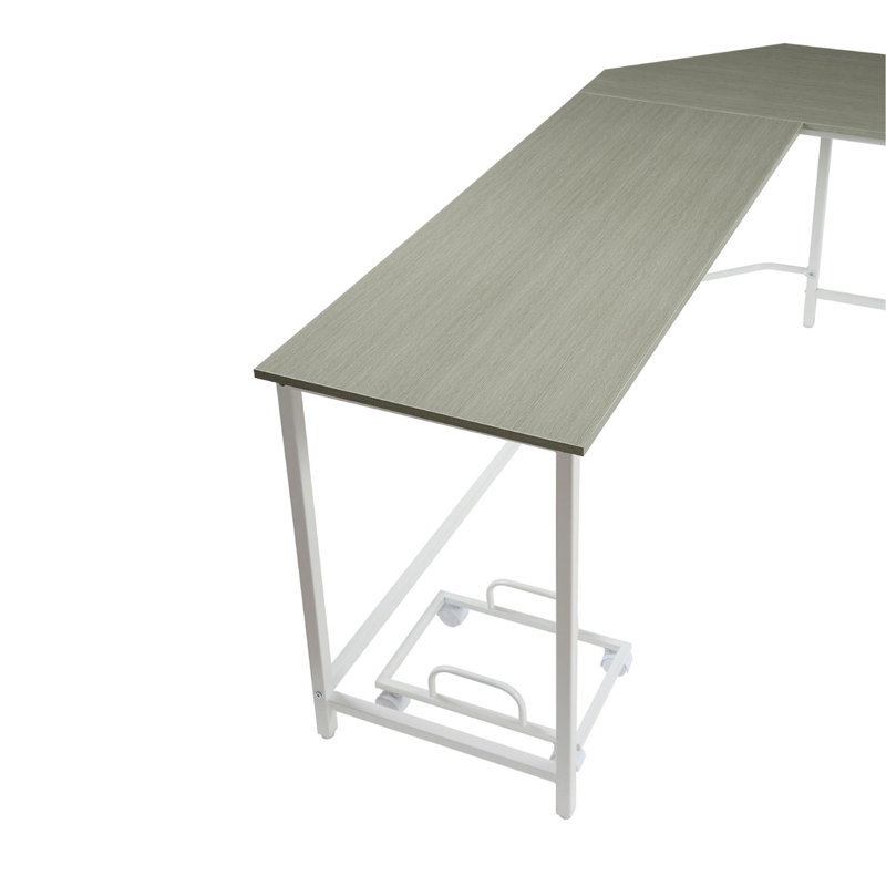 Bureau d'ordinateur en L rectangulaire