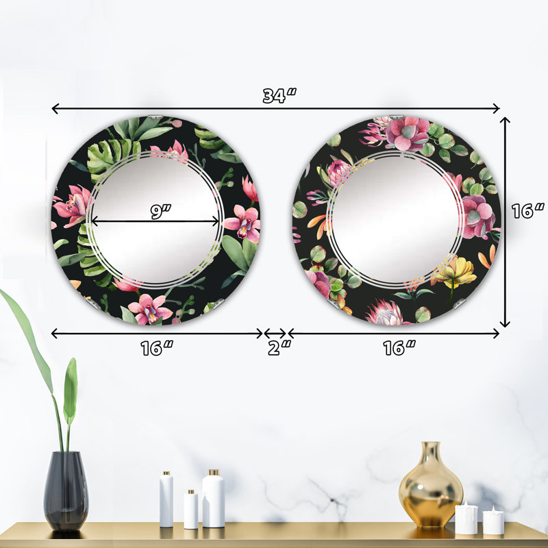 Ensemble de 2 miroirs sans cadre