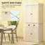 Armoire de cuisine de style nordique avec lumières DEL, 6 tablettes de porte, un tiroir et 4 tablettes réglables