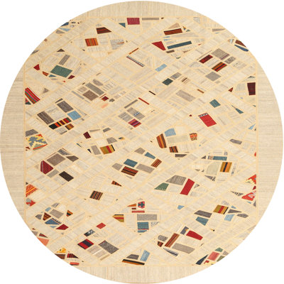 Tapis abstrait brun clair / brun