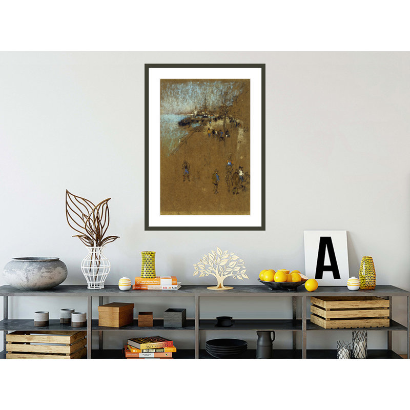 The Zattere: Harmony in Blue and Brown by James McNeill Whistler -Framed Giclee Print, 41.5" H x 29.99" W