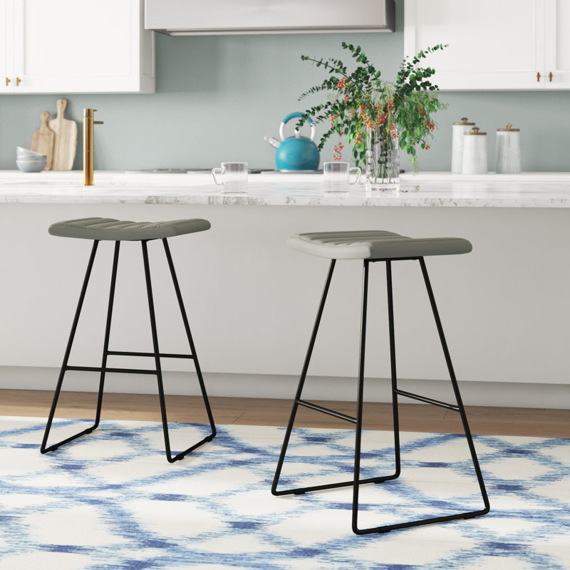 Tabouret de bar et de comptoir Kamyrie, Gris, Tabouret de comptoir (assise de 26 po de hauteur)