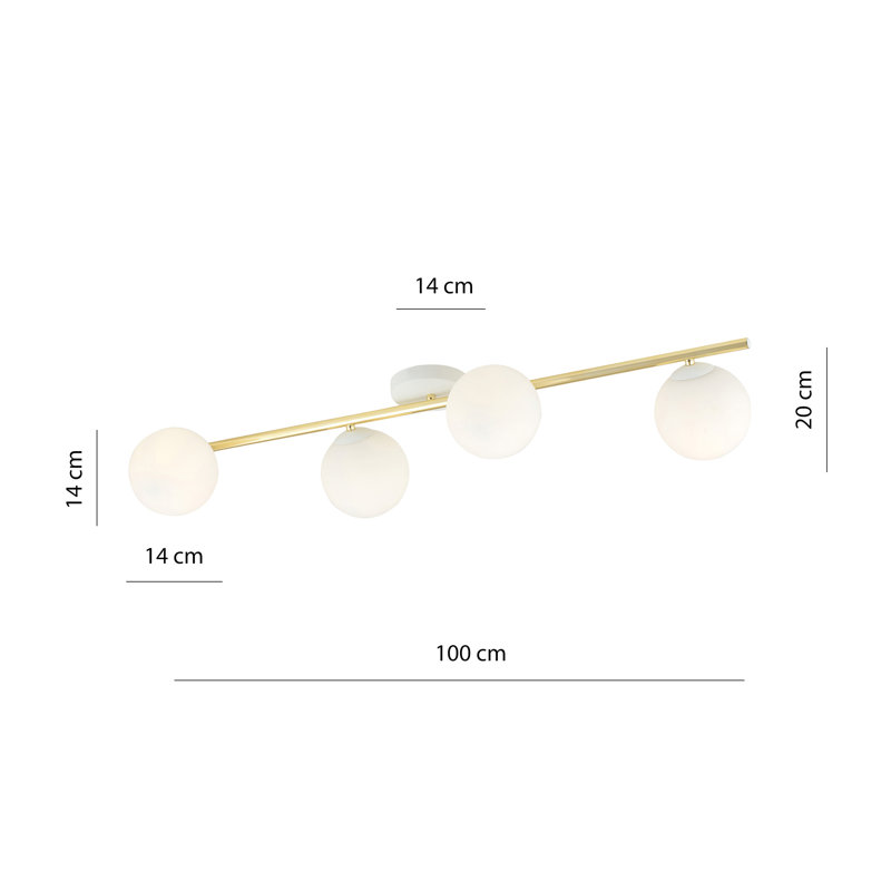 Woehler 4 - Light Dome Chandelier, White, White
