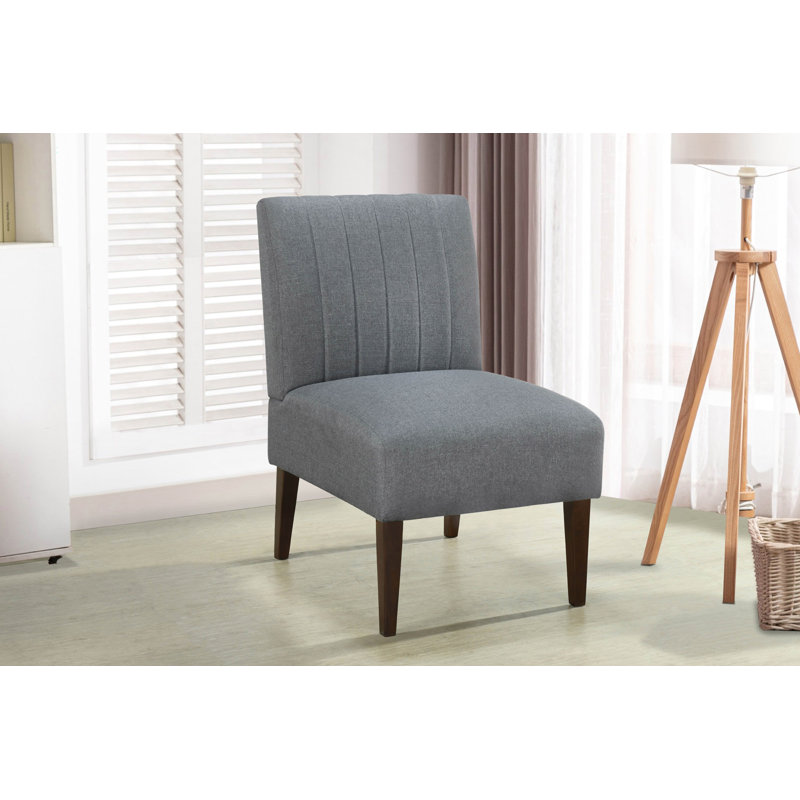 Kaie 29.81'' Wide Side Chair COMFORTABLE ACCENT CHAIR UPHOLSTERED CHAIR PLUSH CHAIR, Light Gray Linen Blend