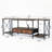 Industrial Rustic Rust Brown TV Stand, Entertainment Center with 2 Fabric Drawers & Open Shelves, for Living Room & Bedroom-118661907