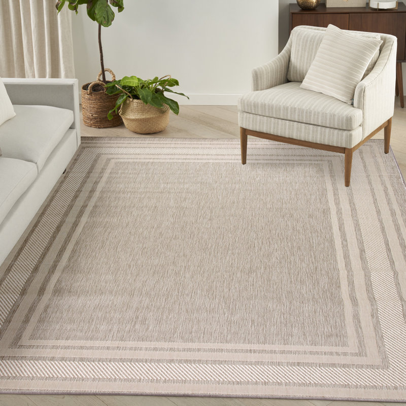 Horizon Indoor/Outdoor Modern Rug, Rectangle 8' x 10', Gray