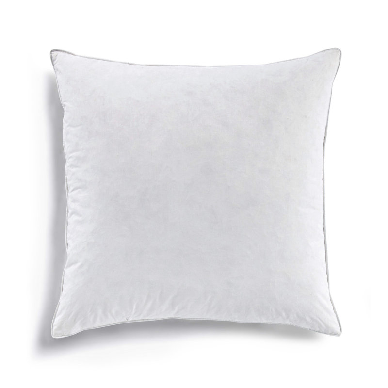 Down Insert Cotton Ultra Soft Feather & Down Euro Pillow Insert, 20"H x 20"W, Square