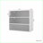 Cabinets: Off-White Shoe Storage Cabinet with RGB LED Lights, Sliding Glass Doors | 31.3”W x14.8”D x28.4”H | Minimalist | Bedroom-933225024