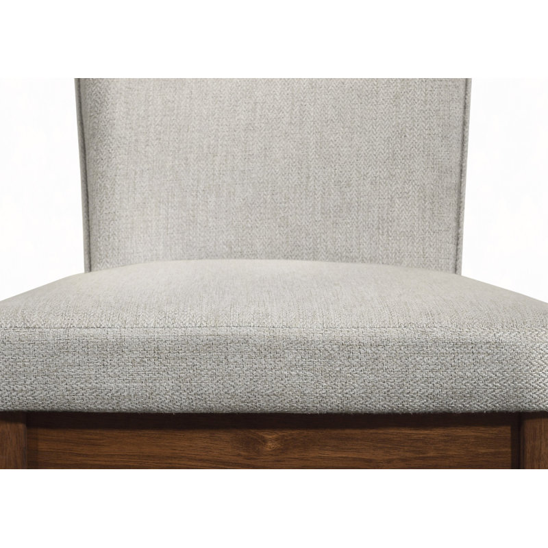 Ensemble de chaises incurvées en bois massif brun de style Mid-Century 2 pièces