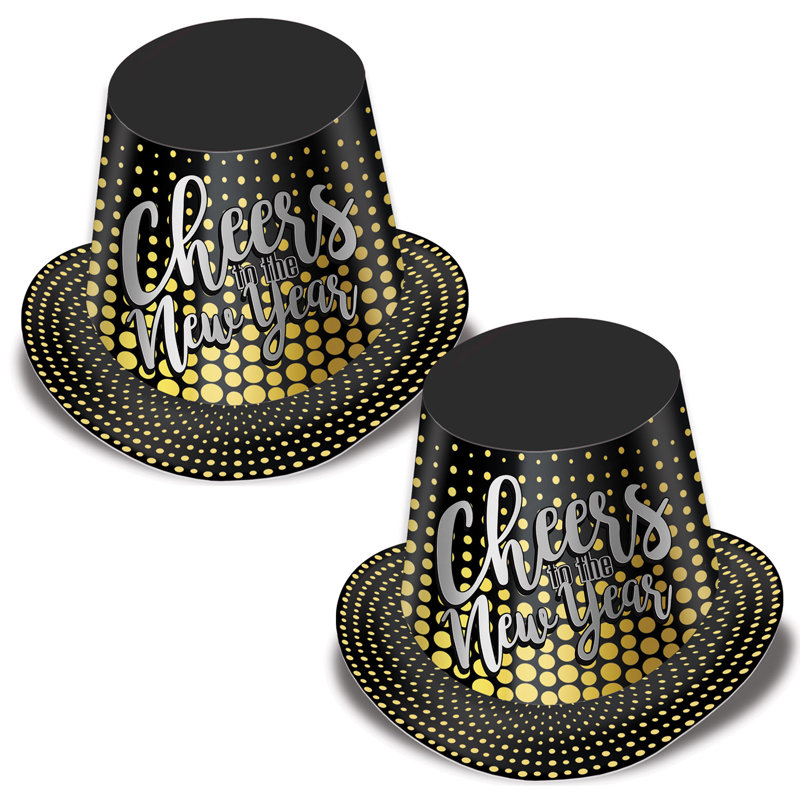 Salut-chapeau argenté et doré «Cheers To The NY»