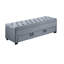 Contemporary Living Furniture Repose-pieds avec rangement et tiroir sous le siège gris 1pc-1046525437
