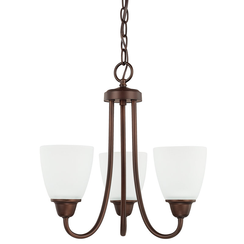 Lustre classique / traditionnel à 3 lumières Trenton, Nickel brossé