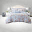 Ensemble de literie King, en microfibre à fleurs bleues, style chalet