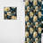 Beige And Blue Damask Fusion - Bohemian Velvet Curtain - Room Darkening - 1 Panel-107562400