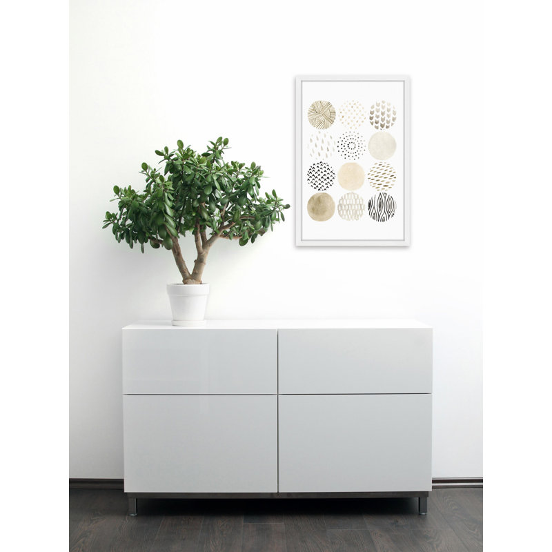 " Neutral Pattern Play I " Painting Print, 45" H x 30" W x 1.5" D