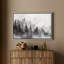 «Misty Pine Forest Layers» dans des tons monochromes, art mural encadré-1875433382-1875433376