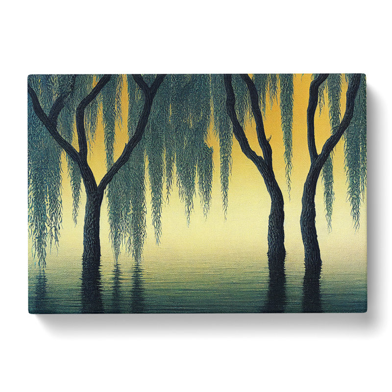 Harmonious Weeping Willow Trees - Wrapped Canvas, 40cm H x 60cm W x 3cm D