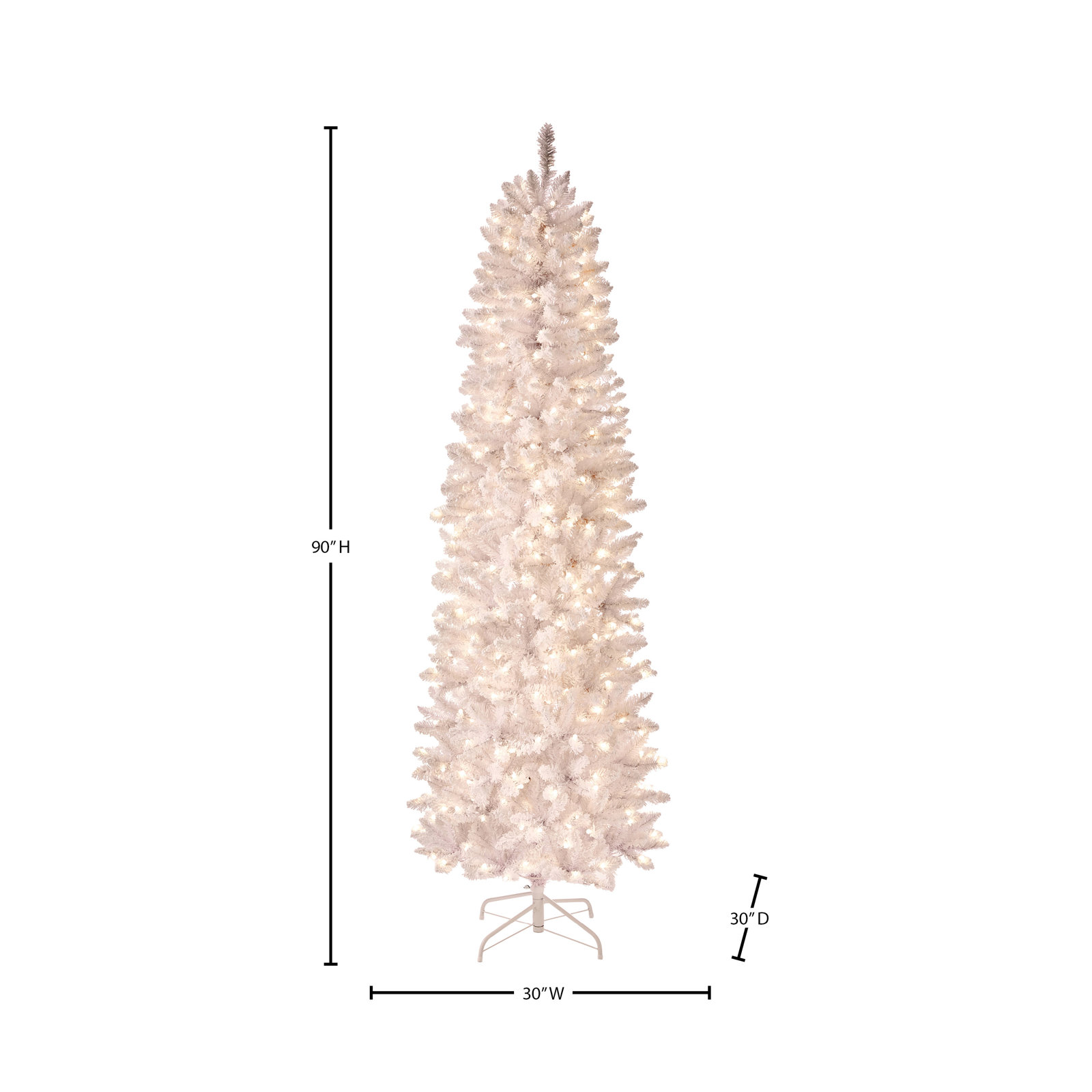 Peake Pencil 7.5' Pre-Lit Spruce Christmas Tree