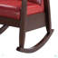 Chaise berçante rouge et espresso