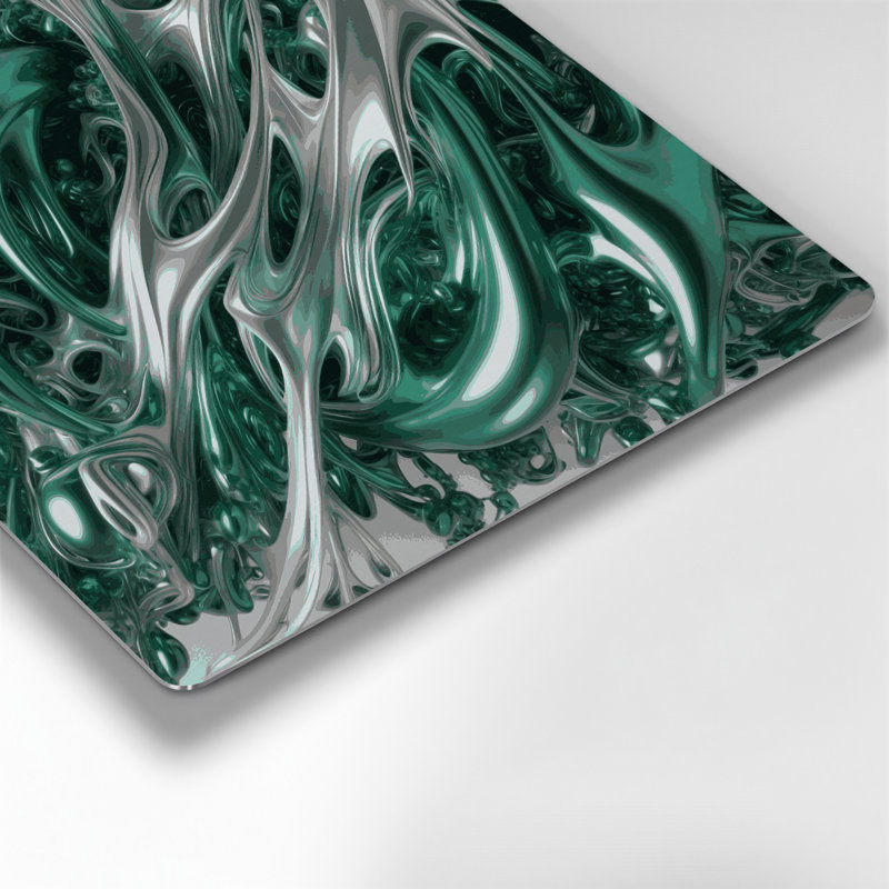 Art mural gris Biomorphic Abstraction 96, H 16 po x l 16 po