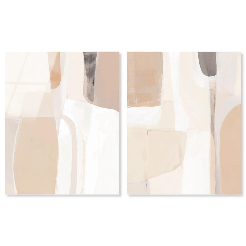 Ensemble de 2 décorations murales Neutral Luxe Harmony, H 30 po x l 24 po