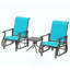 Ensemble de chaises coulissantes, avec structure en acier, plateau en verre trempé pour l'extérieur-35327870