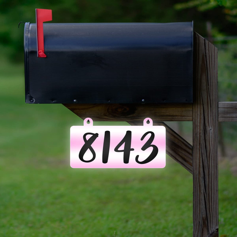 Plaque d'adresse sur 1 ligne, Rose, Oui
