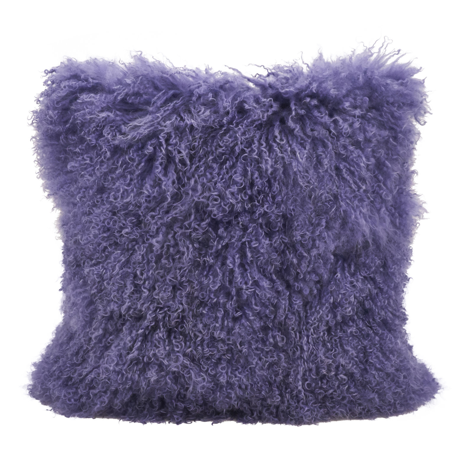 Iyana Wool Throw Pillow, Square 16", Ultra Violet