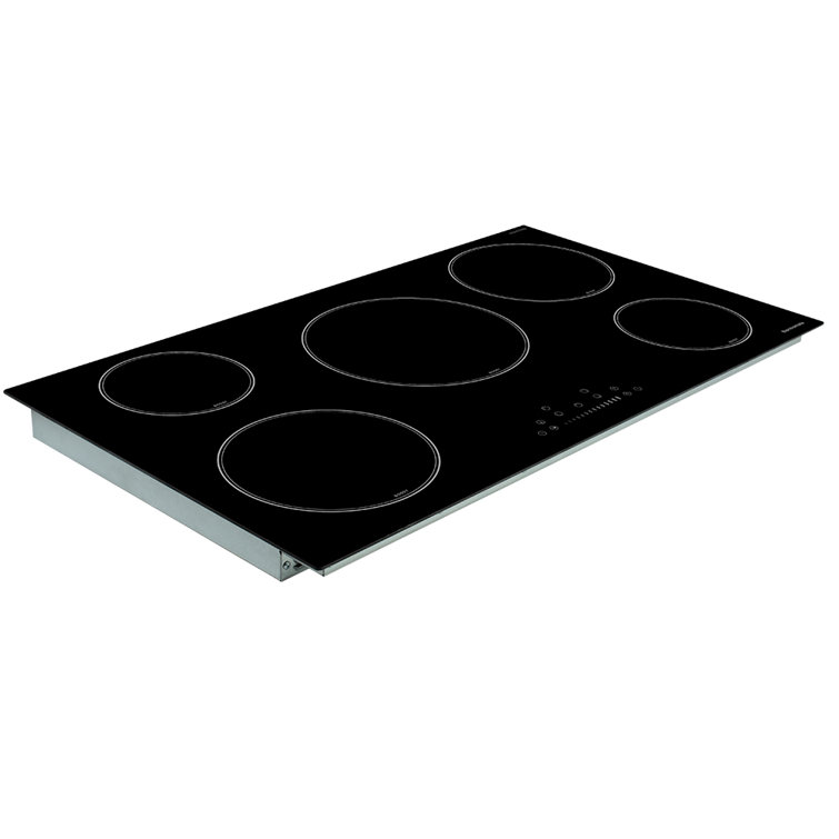 Electric Cooktop, thermomate 36 inch Built-in Radiant Electric Stove Top, 240V Ceramic Electric Stove with 5 Burners, 9 Heating Level, Timer & Kid
