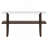 Wood Console Table with  Open Shelf,  Marble-Effect Top-1453518461