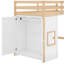 Lit mezzanine simple en bois Jasibe avec garde-robe de rangement intégré et 2 fenêtres-21765891