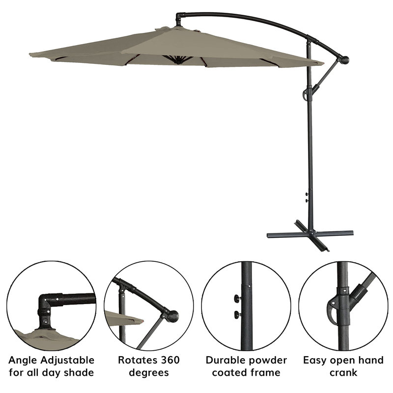 Gully 300cm Cantilever Parasol, Beige