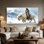 Art amérindien sur toile, peinture de paysage indien, affiche de Buffalo Rider, impressions sur toile pour salon, bureau, décorations murales, 20 po x 40 po
