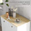 Buffet de comptoir en bois massif avec 2 tiroirs, portes et tablette réglable pour le rangement de la cuisine moderne et le bar à café-1029586025