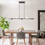 Luminaire suspendu linéaire à 5 lumières pour îlot de cuisine en verre
