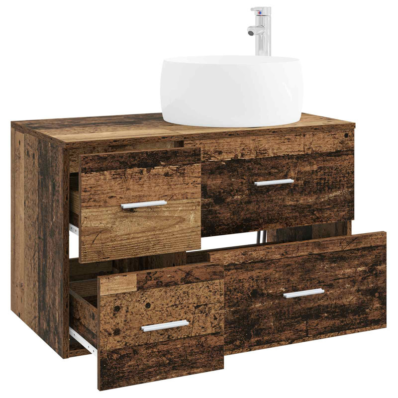 Bathroom Furniture Suite, Dark Wood