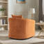 Fauteuil demi-tonneau pivotant avec accoudoirs évasés modernes l 29,48 po-1458027404