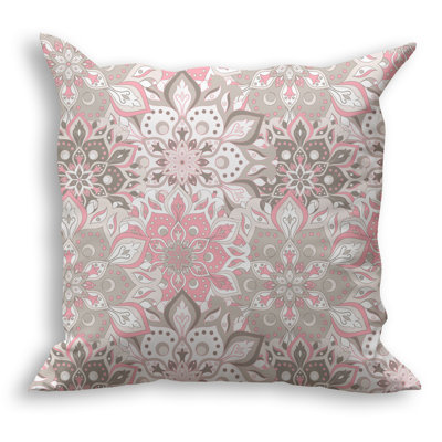 Marianee Floral Outdoor Reversible Throw Pillow