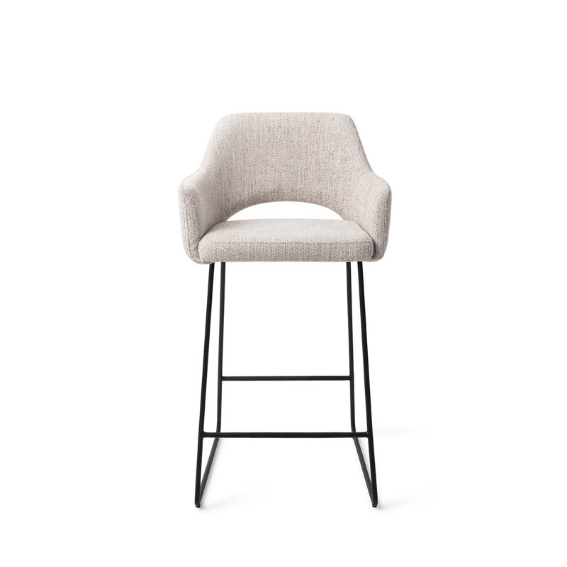 Nithsdale Upholstered Counter Stool with Metal Frame, 65cm , Light Grey