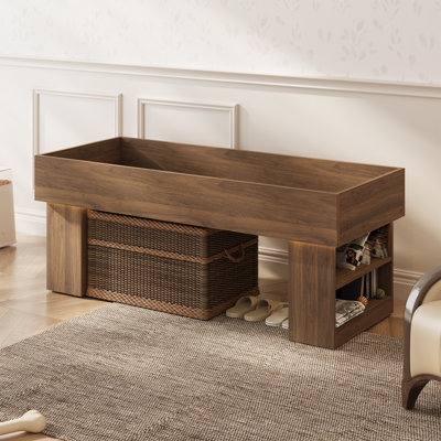Cassen 59" W Wooden Pet Bed with Storage Self and Led Lights
