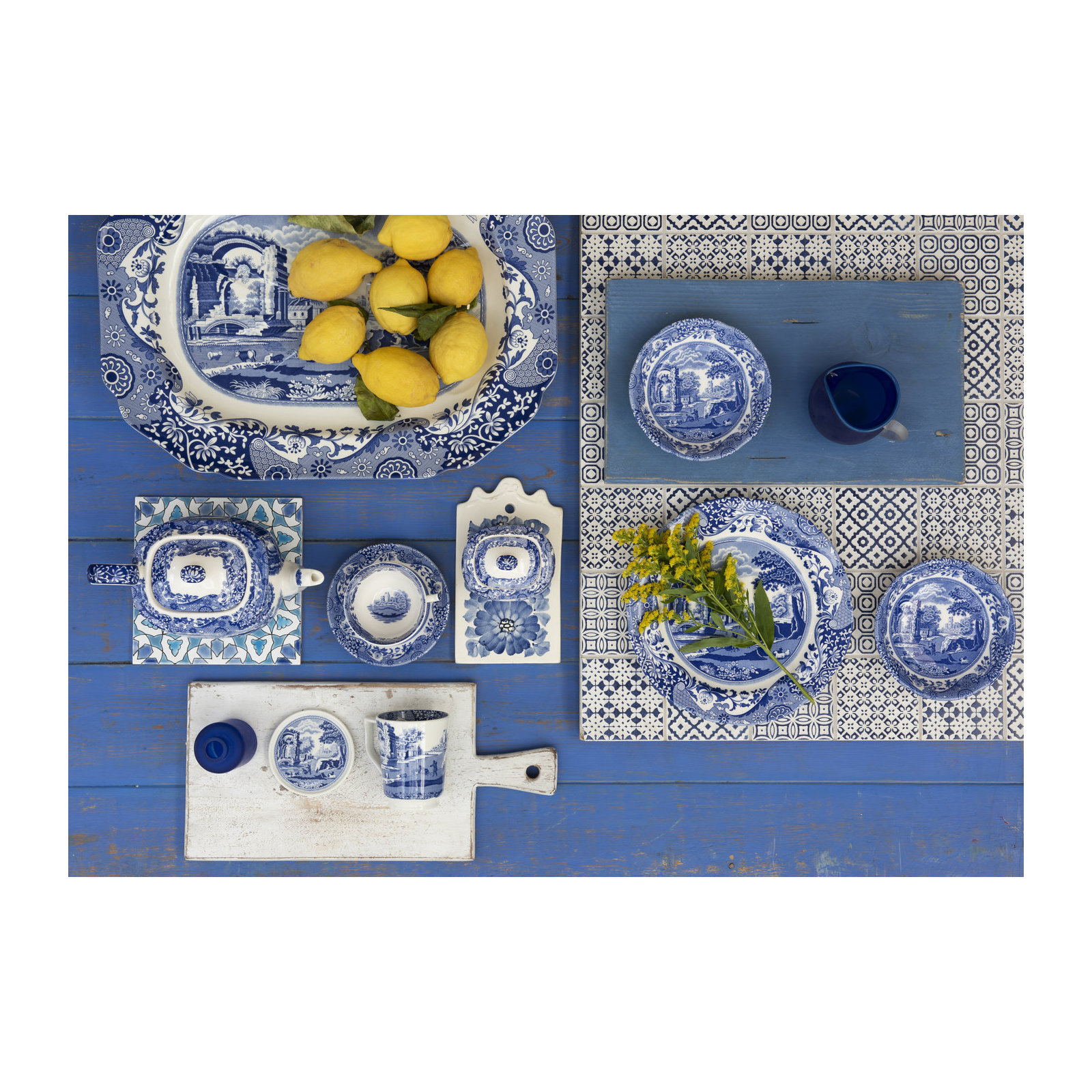 Spode Blue Italian Square Serving Bowl 9.5"