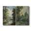 Toile tendue avec châssis rétro Vintage Landscape CXCV III