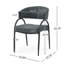 Chaises de salle à manger rembourrées avec pieds en métal (ensemble de 2)-405917351
