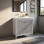 Ensemble de meuble-lavabo autoportant 30 po avec 2 poignées et plateau en marbre d'ingénierie - entièrement assemblé-2075905022-2075905016-2075905019