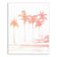 « rose palm trees », reproduction de peinture à l’aquarelle sur toile
