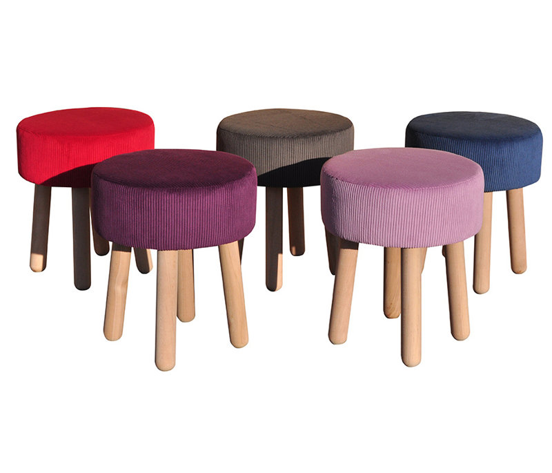 Solid + Manufactured Wood Accent Stool, Red