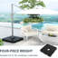 Poids de la base du parasol de patio, 175 lb Capacité en eau, 230 sable, noir extérieur, remplissable à l'eau, sable,